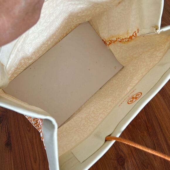 Tory Burch canvas tote bag orange cream - Picture 4 of 7